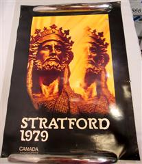 RARE VINTAGE STRATFORD FESTIVAL 1979 LITHOGRAPH POSTER GOLD & BLACK-20.5